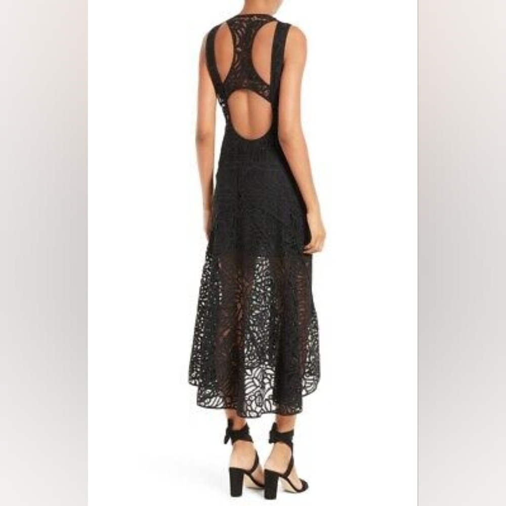 A.L.C. Lace Pattern Long Dress Size 2 Black